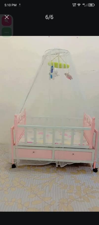 wooden baby cot