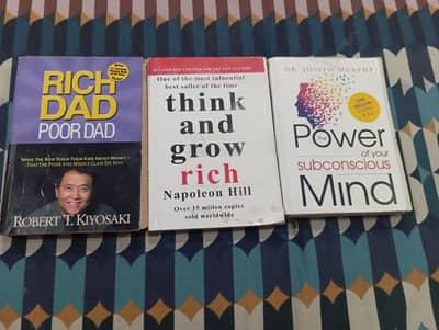 Used Self help books-pack of 3. Think and grow rich dad poor dad. . .