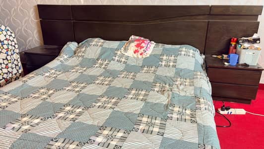 Wooden Bed set with a dressing table serious buyers contact only