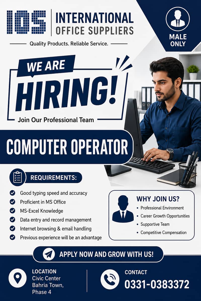 Computer Operator Required 0