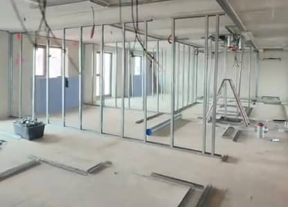 Office Renovation, Interior Design, Glass Partition, Gypsum Partition