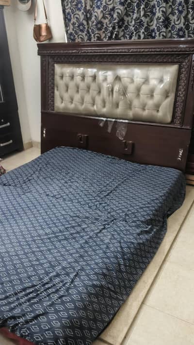 wooden bed