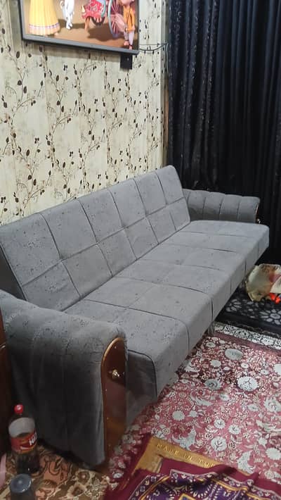 sofa cum bed gery color