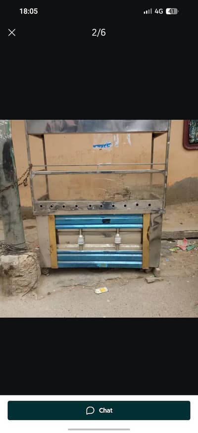 fastfood complete setup double deep fryer hotplate/03010083138