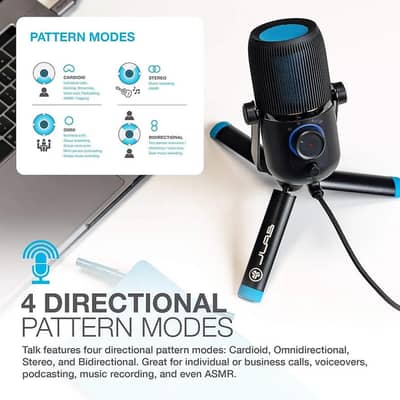 JLab Talk Microphone CARDIOID OMNIDIRECTIONAL STEREO BIDIRECTIONAL