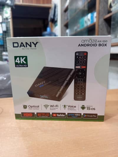 Dany Android TV Box with Voice Remote Control & 4K Ultra HD