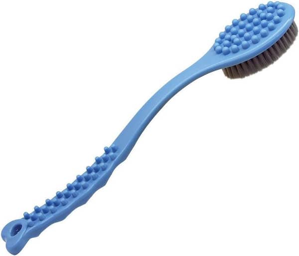 Back Brush with Long Non-Slip Handle - Plastic Body Bath Brush, Blue (UK Import)