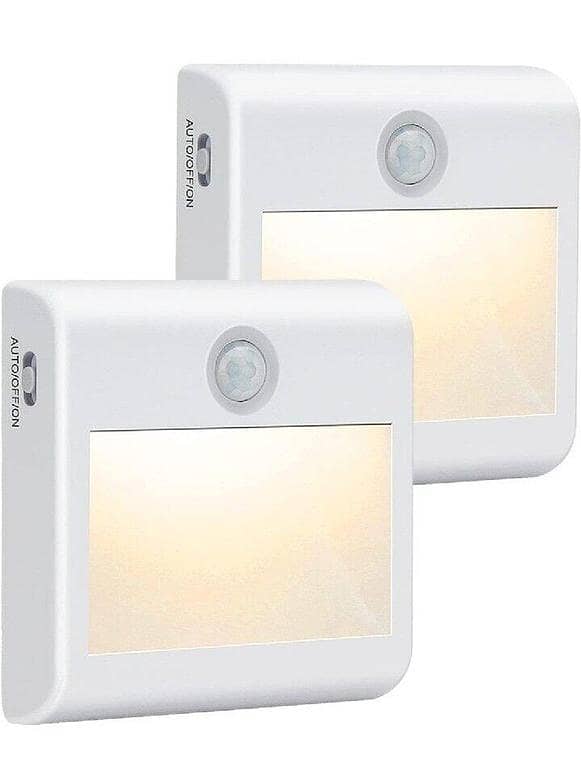 Motion Sensor Night Light, 2-Pack Stick-On Battery-Powered Lights C R1251