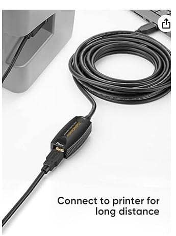 CableCreation Gold (Long 16FT) Super Speed USB 3.0 Active Extension Cable, USB 3.0 Extender USB A-Male to A-Female Cable, 5Meter/16ft, Black    C   A352
