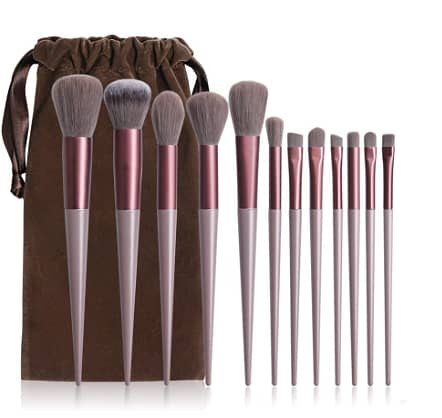 12 Pcs Makeup Brush Set for Eyes, Face, and Cheeks – C R5036