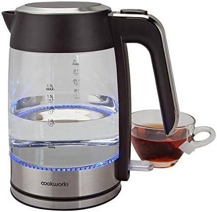 Cookworks Stainless Steel and Glass Kettle – Modern Electric Water Boiler