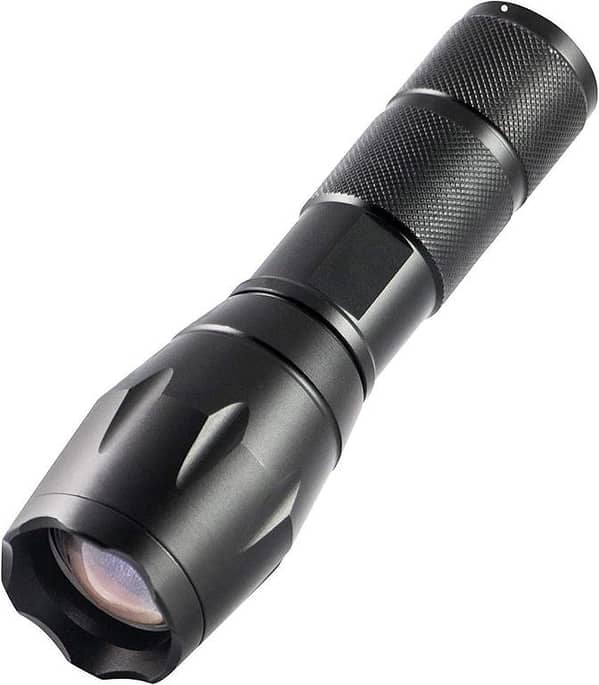 Super Bright LED Tactical Flashlight with Adjustable Focus, 5 Modes, Waterproof