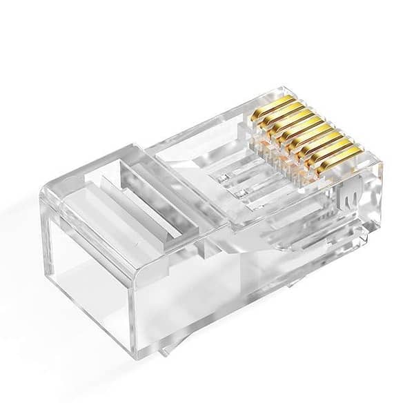 CAT6 Crystal Unshielded RJ45 Plug Connector UTP 8P8C Modular Network Plug Connector 100 Sets UK Import