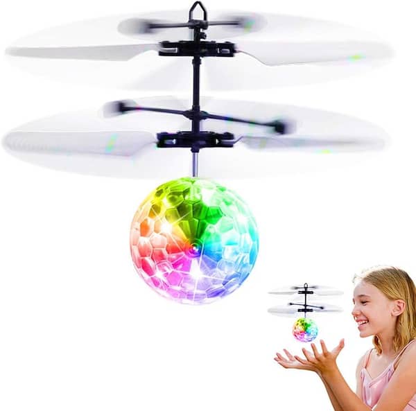 Flying Ball Toys: Rechargeable Light-Up Drone with Infrared Induction Helicopter for Kids