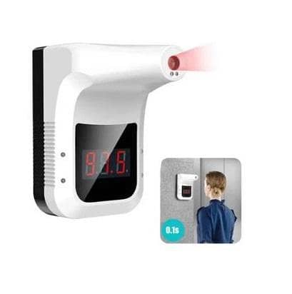 Wall-Mounted K3 Automatic Hands-Free Infrared Forehead Thermometer (Non-Contact) with Alarm, Fever Detection and Instant Readings