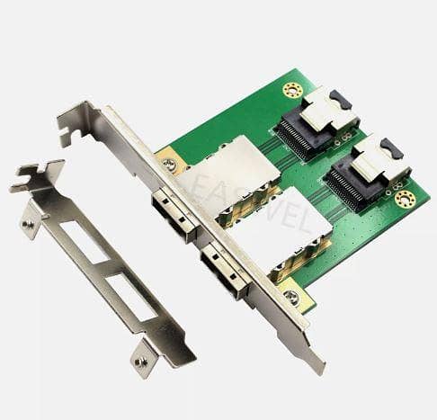 Mini SAS Dual Port Adapter: SFF-8088 to 36-Pin SFF-8087 with PCI Bracket (A R1762 DUUAAL)