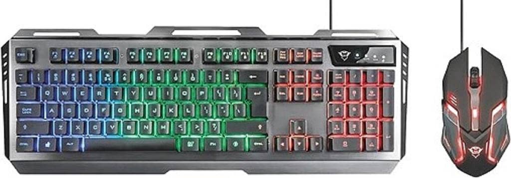 Trust GXT 845 Tural Gaming Keyboard and Mouse Combo – Black, PC Compatible