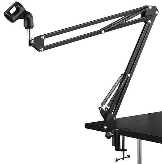 Bulfyss Suspension Scissor Arm Microphone Stand for Dynamic and Condenser Mics (Black) UK Import