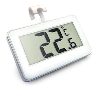 Suplong Fridge Thermometer, Digital Thermometer Fridge with Freezer, Easy-to-Read LCD Display, Reading, Perfect for Indoor Use, Home, Restaurants, Bars, Cafés (White-1) uk import a1608