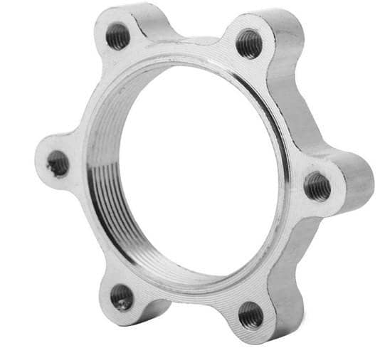 CNC Machining Bicycle Freewheel Threaded Hubs for Disc Brake Rotor Adapter, Anti-Rust Aluminum Alloy