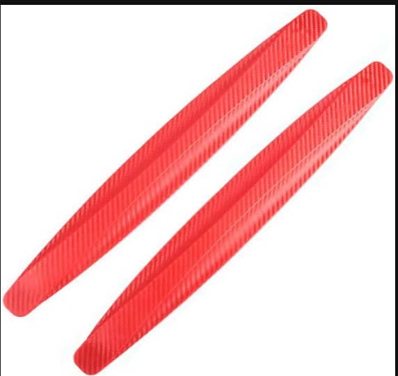 Pack of 2 Universal Rubber Anti-Collision Car Corner Bumper Guards, Red, AS189
