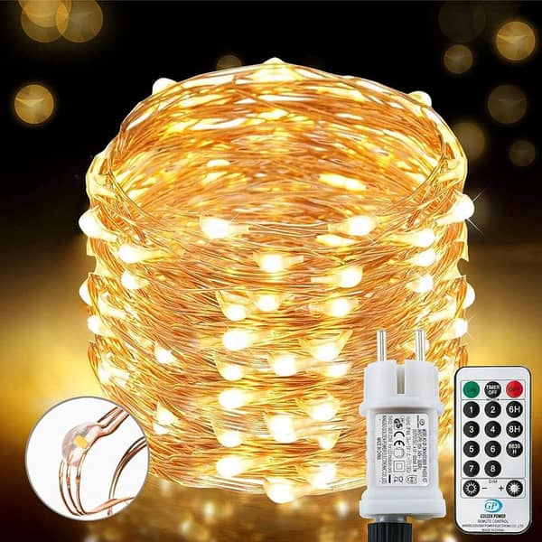 220 LED Fairy Lights 25m (Warm White) with Remote, 8 Modes, IP65 Copper Wire Outdoor String Lights
