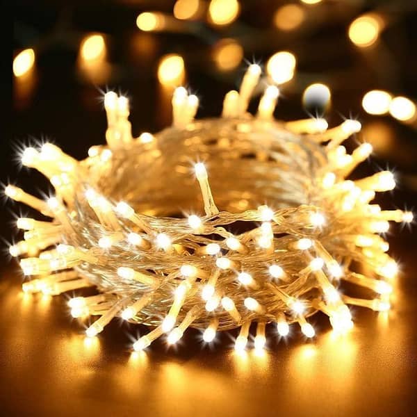 LED String Lights Indoor 20M Warm White with EU Plug, 8 Modes, IP44 Waterproof for Indoor/Outdoor Decor