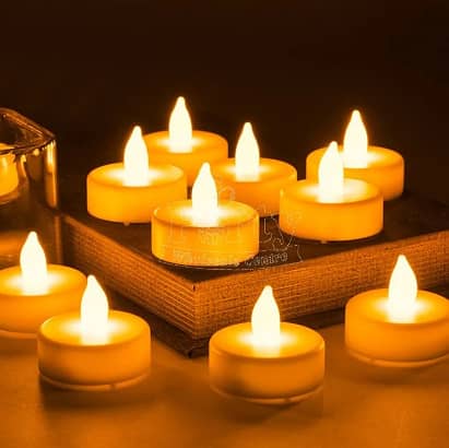Pack of 10 Mini LED Tea Light Candles, Battery Operated, Flameless (UK Import) C A799