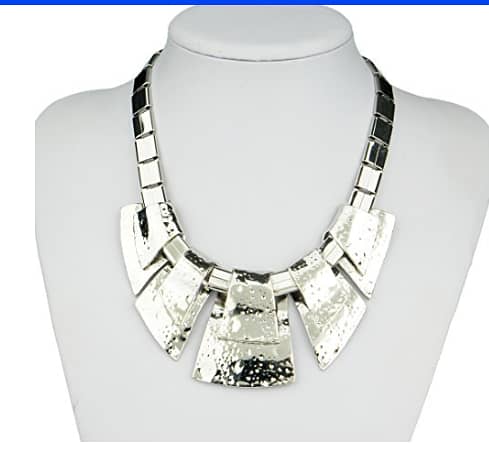 HONEYJOY Shiny Silver Bohemian Chunky Co C R4459llars Ethnic Tribal Choker Necklaces