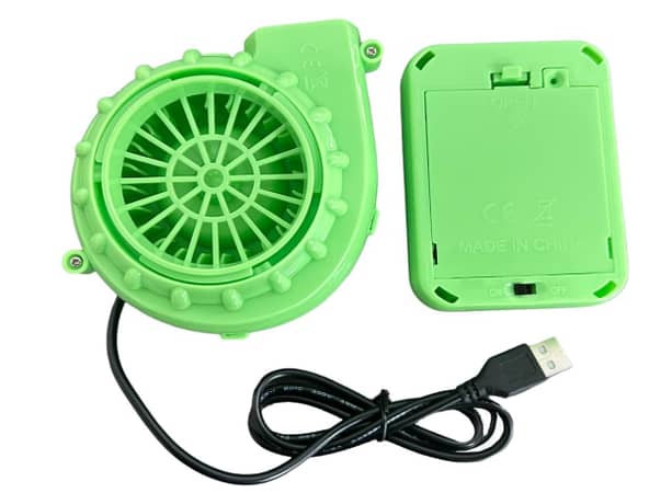 Inflatable Costume Portable Mini Blower Fan for Blow Up Costumeinflatable fan replacement For Halloween, Christmas and Parties (green) C R5066