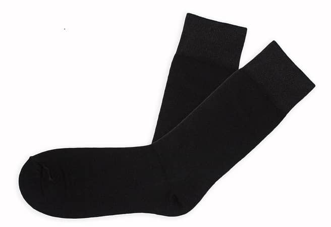 Black Regular Socks - Pure Cotton, UK Import