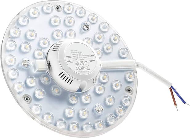LED Ring Module with Magnetic Holder, 18 W, 18 cm Diameter, 2680 Lumen, 230 V, Ring Lamp Conversion Set for Ceiling Lights, 4000 K / Warm White