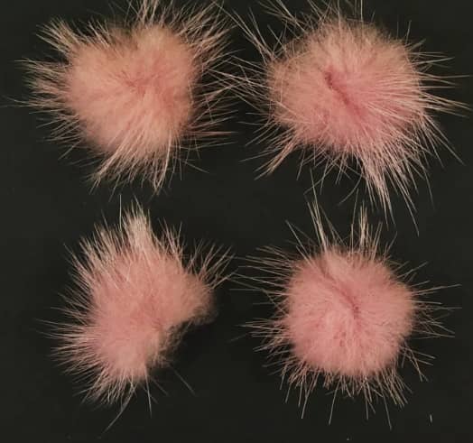 10 Pcs Mink Pompom, 30mm, Dusty Rose, C R4427