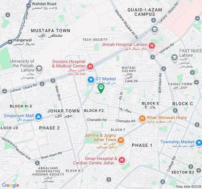 12 mrla double story house for rent Johar town block G