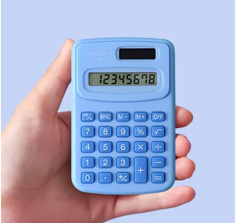 Mini 8-Digit Electronic Calculator – Compact Blue Scientific Calculator for Students and Office