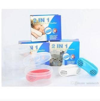 2 In 1 Silicone Anti Snore & Air Purifier Nasal Dilators Aid Device Stop Snoring Nose Sleep Clip B R4840