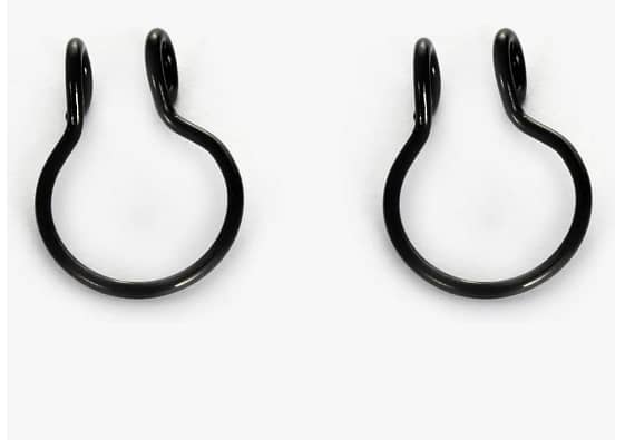 2 Pcs Clip-On Hoop Fake Nose Ring Set in 316 Stainless Steel by C R4473