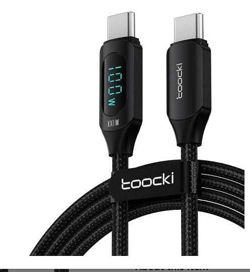 Toocki Charging Cable USB C-C, 1m, 100W (Black) C R4368