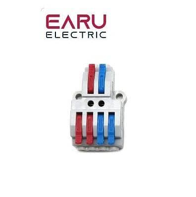 Mini High Speed ​​Wire Connector, Universal Wiring Cable Connector, Push In Conductor Terminal Block, LED Lamp, SPL-42, 2 in 4 OUT
