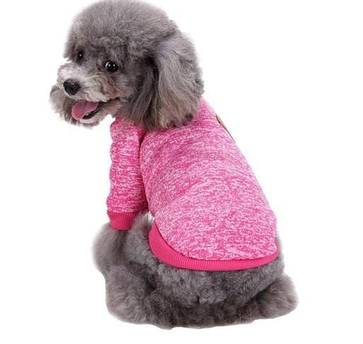 Jecikelon Dog Clothes Dogs Sweater Soft Puppies Clothing Winter Puppy Sweaters Warm Outfit for Dogs Small XXS XS Cat Apparel (Pink, S) B R4822
