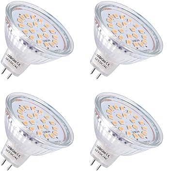 3 Pack LEDGLE MR16 3.8 W LED Light Bulbs, GU5.3 Socket, Spotlight, Light Bulb Color, 300 Lumens, Equivalent to 50 W Halogen Bulbs, uk import C A797