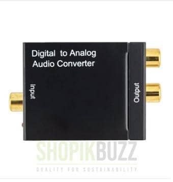 1 Pcs Toslink SPDIF Coax To Analog RCA Audio Converter & 1 Pcs 2RCA To 2 RCA Coaxial Audio Cable 3.5 Jack RCA Audio Cord A R2446
