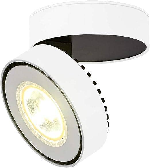 Dr. lazy Indoor 12W LED Adjustable Ceiling Spots Ceiling lamp Ceiling Light Spotlight Surface Mounted spotlights Downlight,10X10x6CM (White-4000K) [Energy Class G] uk import C A794