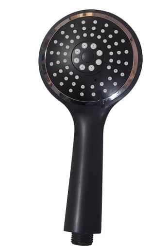 Hand Shower Chrome Black Round 2-System with Plumber – C R4850