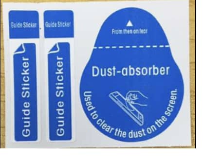 Mikikit 53 pcs Cleaner- Sticking Tempered LCD Dedust Laptop Stickers Stickers, Decals Touch Tool Sticker, for Screen Removal Vacuum Sticker Mobile Blue C R5232