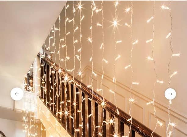 Core Connect 2m x 3m Curtain Lights (Clear Cable) 288 Warm White, Connectable