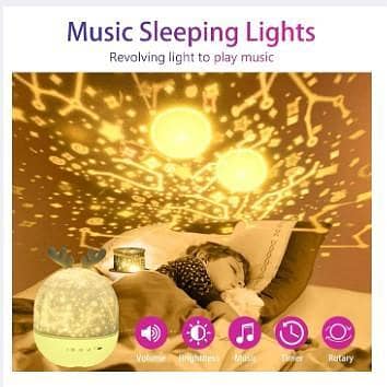 URAQT Starry Sky Projector LED Night Light for Kids with Remote, Music, 360° Rotation and Timers