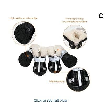 Dog Boots Dog Shoes Paw Protector Pet Shoes Anti-Slip Waterproof Winter Warm  C  R3630