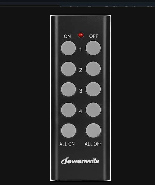 DEWENWILS Single Remote Control from Radio Socket for DHORS12A, DHORS13A, DHORS12A, DHORS14A-P2 (1 Programmable Remote Control without Socket) C A1409