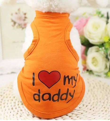 Cute Paw Printed Heart Love Design Small Dog Vest Clothes Summer Spring TShirts For Dogs Costume Puppy Dog Accessories Chihuahua  C  R5112